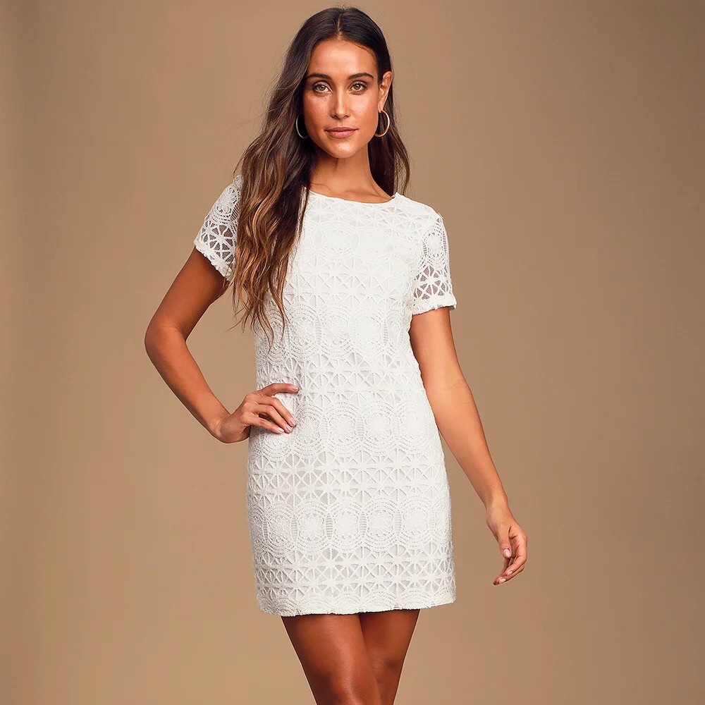 White lace dress